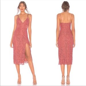 REVOLVE Lovers + Friends Saba Lace Midi Dress - S